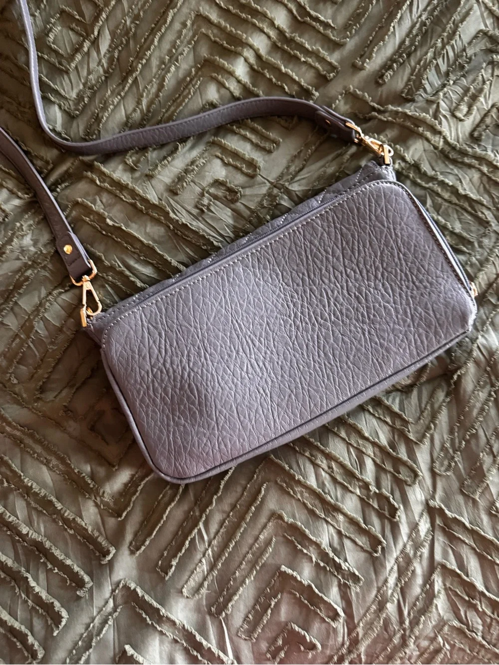 Damsel in Defense Quilted Gray Concealed Carry Crossbody CCW Purse